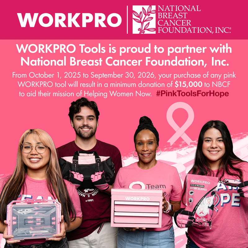 WORKPRO 10-Piece Precision Screwdriver Set with Pink Pouch, Phillips, Slotted, Torx Star, Magnetic Tip Small Screwdriver Repair Kit, for Eyeglass, Watch, Computer, Laptop and Phone - Pink Ribbon