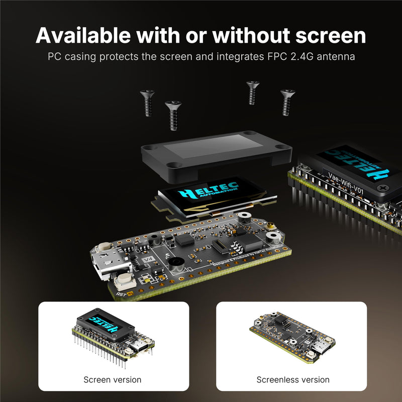Heltec ESP32 LoRa 32 V4-R8 Deve Board with Display | ESP32-S3R8, 8MB PSRAM 16MB Flash, SX1262 27dBm High Power Chip, WiFi Meshtastic IoT Devices OLED