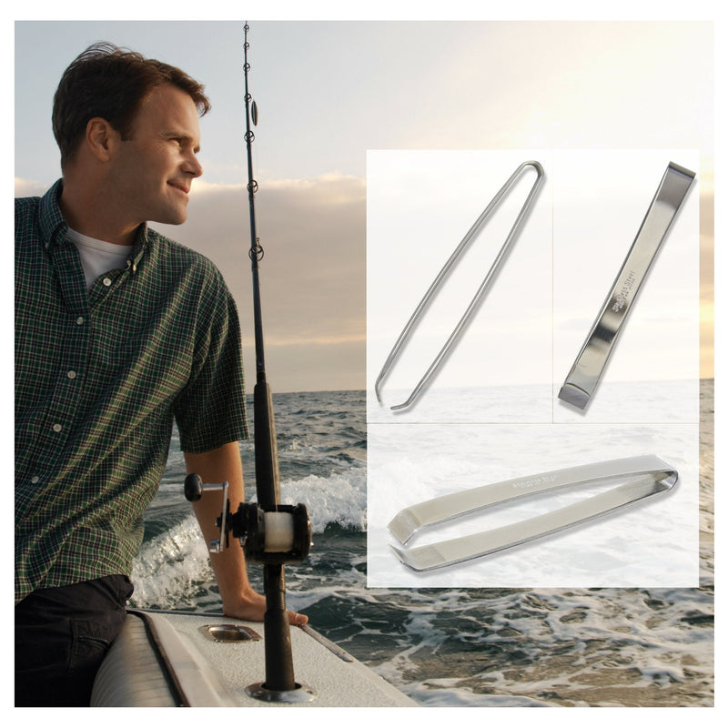 Made In Japan Fish Bone Tweezers (2-pack) - Non-Slip, Precision Grip - Debone Salmon, Bass, Catfish - Stainless Steel Handmade Japanese Craftsmanship (4 3/4") 4 3/4" - 2 pack