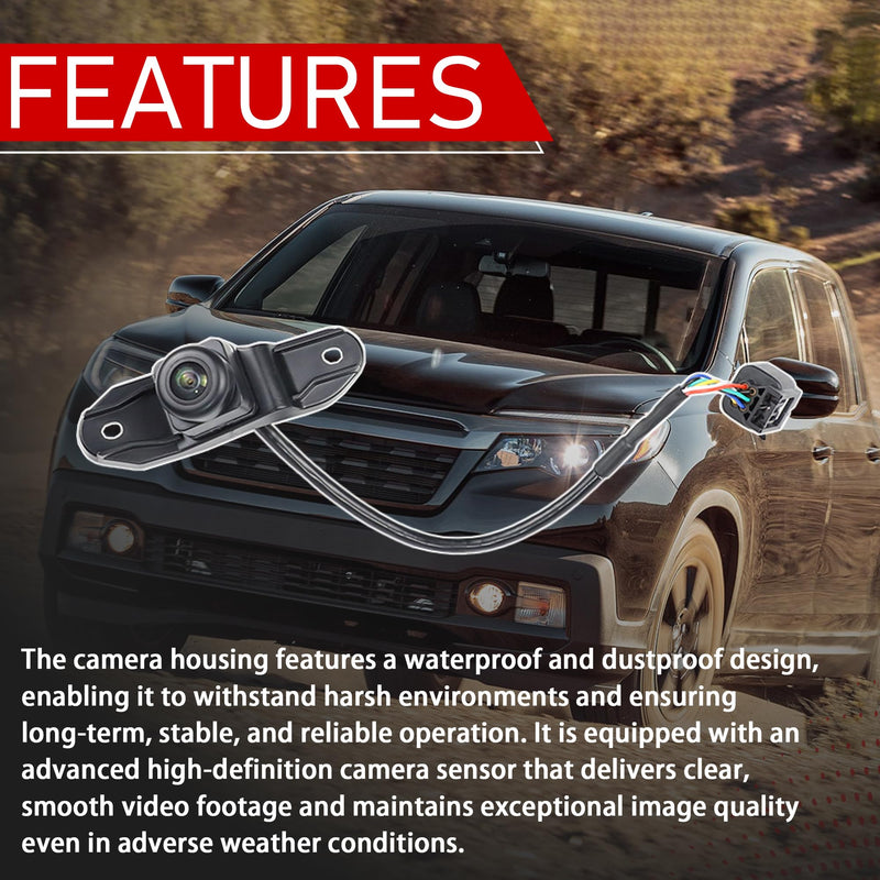 Rear View Backup Camera Compatible with 2017-2019 Honda Ridgeline | Compatible With 2017-2019 Honda Ridgeline 3.5L, Parking Assist Camera, Image Waterproof Housing, 39530T6ZA01 39530-T6Z-A01