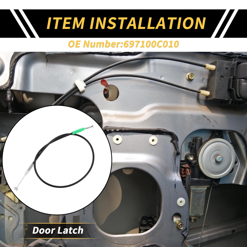 1 Pc Door Latch Release Cable for Toyota Tundra 2000-2006 Inside Door Handle Latch Cable Door Lock Cable No.697100C010 Black