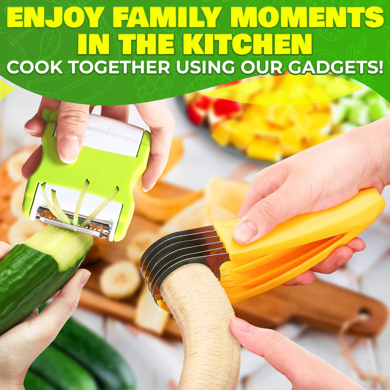 10 Pcs Pineapple Corer and Slicer Set – Sturdy, Sharp & Easy to Clean Pineapple Cutter with Multi-Fruit Corers, Slicers & Peelers – Works for Apples, Melons, Avocados, Citrus, Berries, Bananas & More