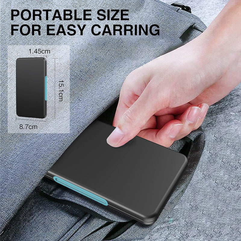 HEIYING Memory Card Case for SD Card and TF Card, Portable SD Card Holder SD SDHC SDXC TF Card Storage with 20 SD Card Slots & 20 Micro SD Card Slots. Black