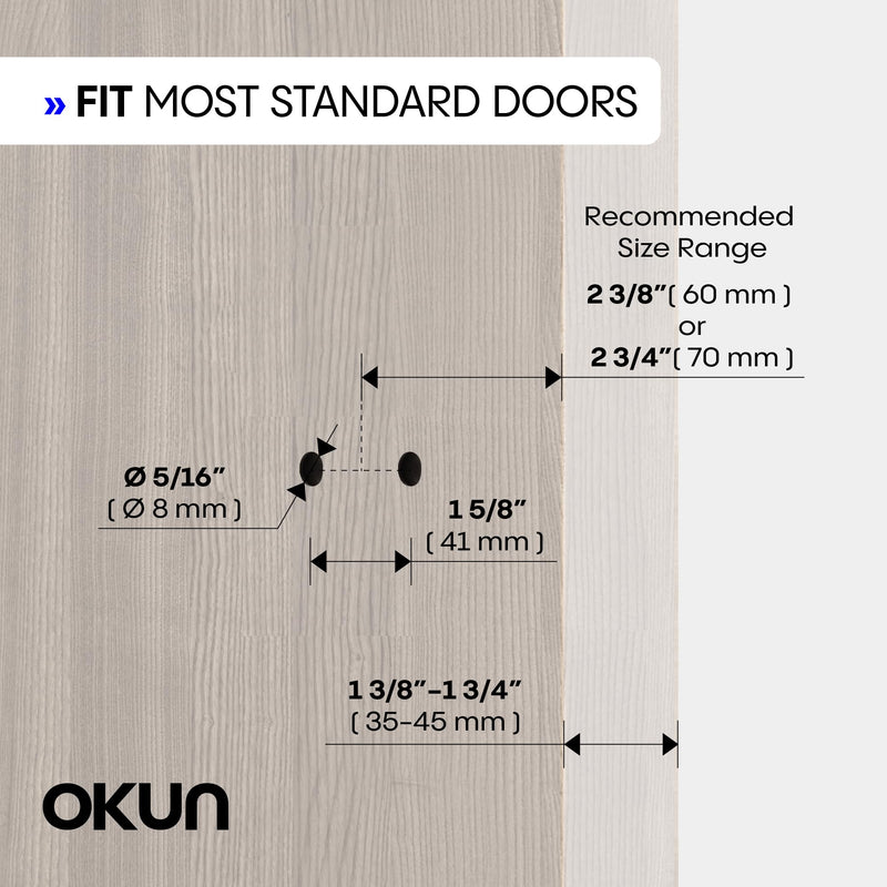 Okun Mirra Dummy Door Handle, Chrome Non-Turning Door Lever 1-Pack – Decorative Reversible Interior Handle for Closet, Pantry, Hallway & French Doors, Sleek Modern Design