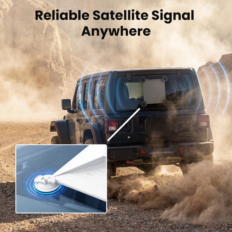 Starlink Mini Mount – 4 Strong Suction Cups for Cars, RVs & Boats, Stable | Starlink Mini Car Mount for Sunroof & Window, Widened Base, No-drill Install, Road Trips, Stable Satellite Signal Guaranteed 8.9 Inches