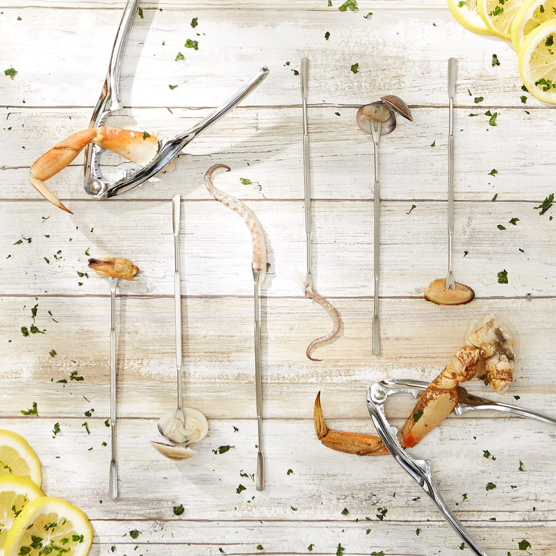 RSVP International Endurance Collection Seafood Tool, Cracking Tools, 8 Piece, Stainless Steel