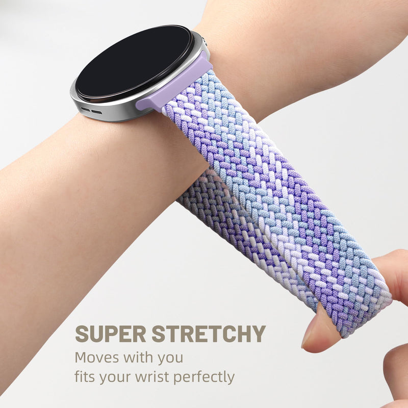 DaQin Nylon Magnetic Band for Samsung Galaxy Watch 9 8 40mm 44mm 46mm | Soft Breathable Nylon Braided Magnetic Band for Women Men, Stretchy and Adjustable, Ideal for Casual, Office, Workout, Sleep Violet