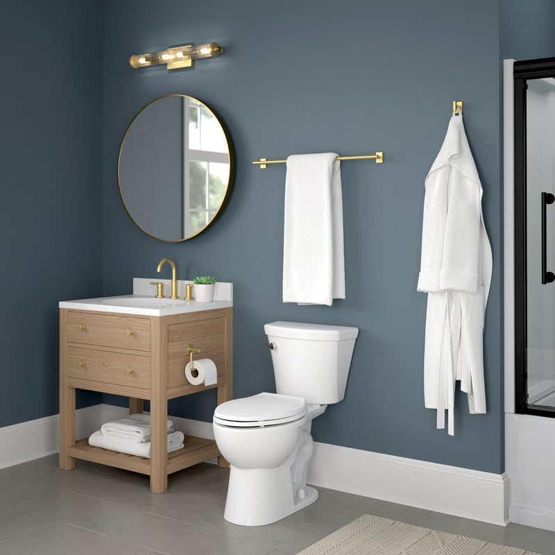 Franklin Brass Hartwell (1-Pack) Toilet Paper Holder, Euro Single Post Tissue Roll Wall Mount TP Storage, Satin Gold Bathroom Decor, Accessories HRT50-SG