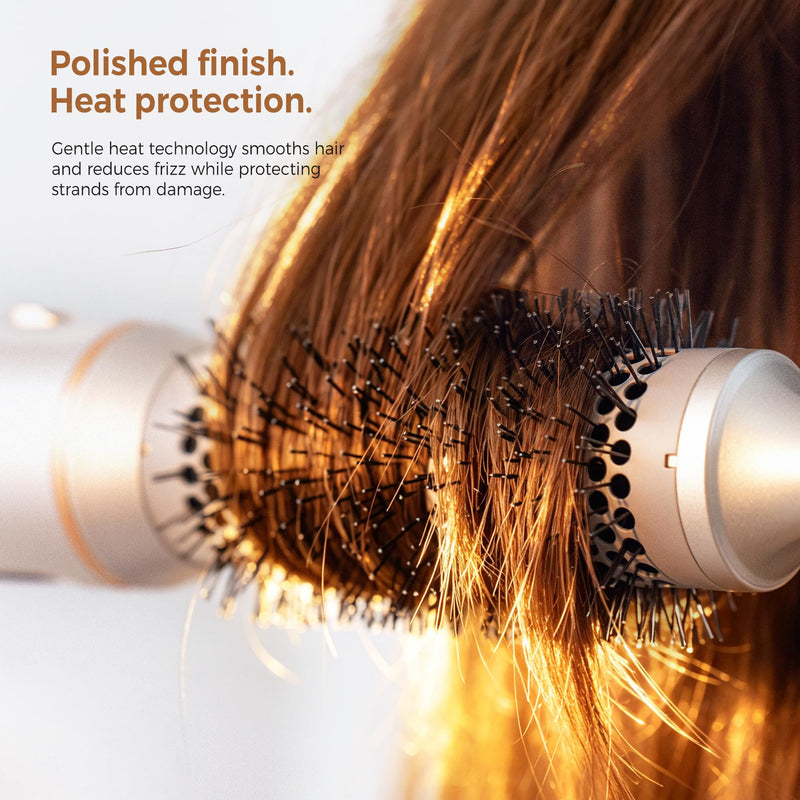 UKLISS 6 in 1 Hair Styler | Hair Dryer Brush with LCD Hair Curler Airflow | Airbrush 6 in 1 Airstyler Mit Hair Straightener, Thermal Brush, Hot Airbrush, Multistyler Gifts Set for Women Hair Styling Gold