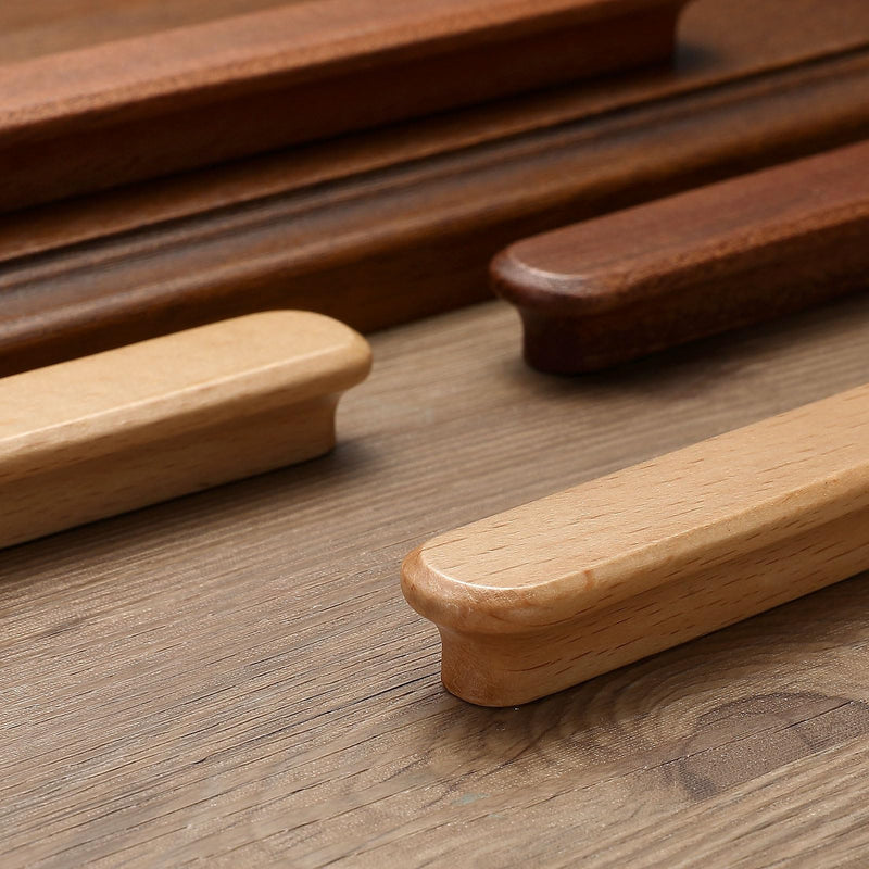 Red Wood-3.78 in 6 pcs Wood Drawer Knobs Pulls Handles Kitchen Cabinets Furniture Dresser Wardrobe Cupboard Drawer Knobs Pulls Handle Red wood-3.78