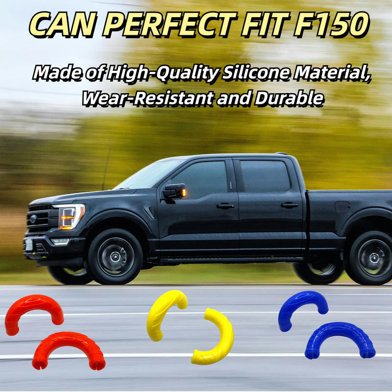 Tow Hooks Covers Fit for Ford F150 Accessories 2004-2024 Toyota Tundra Accessories 2017-2021(Red-4PCS)