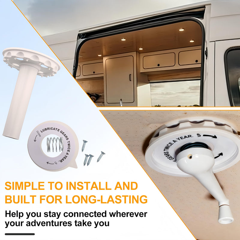 Malae RP-6300 RV Antenna Crank Handle for Winegard RV Antennae Directional Replacement Parts White，Antenna Parts Compatible with Winegard RV-3095 Sensar III Batwing Amplified RV TV Antennae