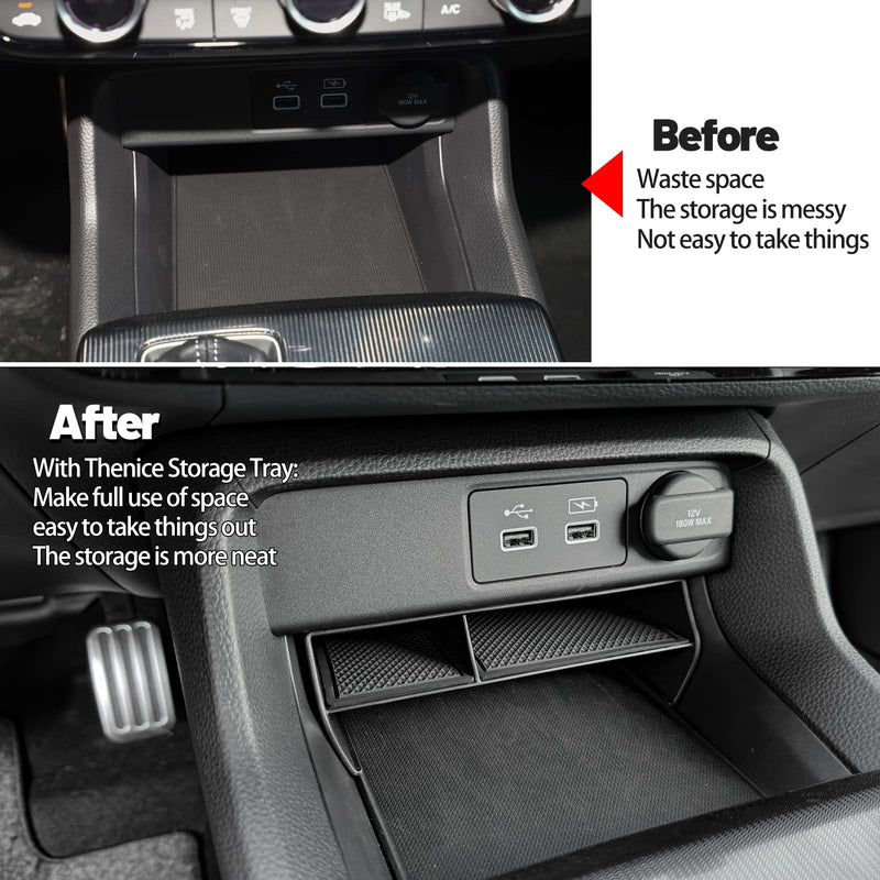 Thenice for 11th Gen Civic Center Console Organizer Caddy Glove Storage Box Compatible with Honda Civic 2022 2023 2024 2025 Central console organizer