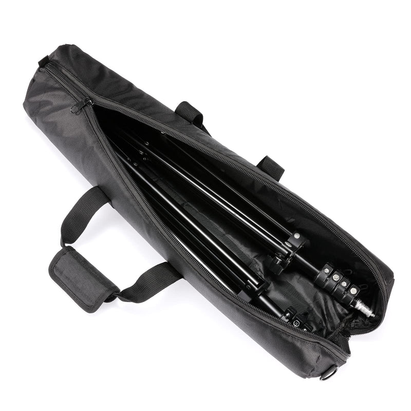 49in/125cm Tripod Carrying Case, Heavy Duty Nylon Bag With Shoulder Strap, Padded for Light Stand, Tripods, Monopods, Umbrellas, Softboxes, Boom, Speaker, Mic Stands 49"/125cm Handheld, Shoulder Carrying, Sloping Carrying Black