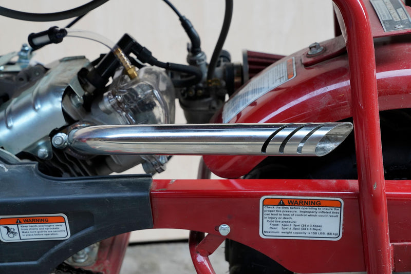 JMCHstore Header Exhaust Pipe Kit for Coleman CT100U CC100X 98cc Predator 79cc 3HP Engine, Massimo MB100 79cc Mini Bike, 154F 3.0 hp Engine Parts (Sliver) Sliver