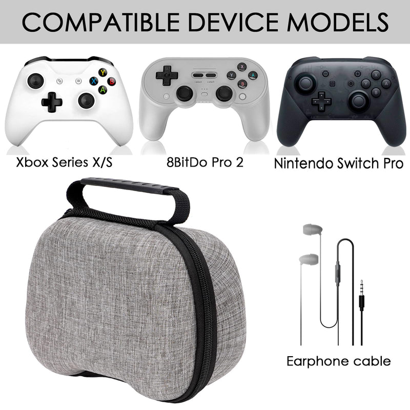 TOCCOOL Hard Carrying Case Compatible with Steam Controller, Xbox One, Xbox Series X/S, Nintendo Switch Pro, 8BitDo Pro 2 Controller, Gaming Accessories Storage Bag