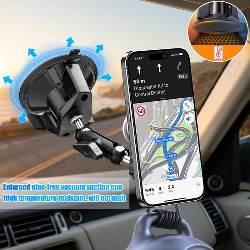 Car Phone Holder for Pop Socket, Suction Cup Car Phone Mount for PopSocket | Suction Cup Windshield Window, Cell Phone Car Mount Compatible with PopSockets, Pop Grips
