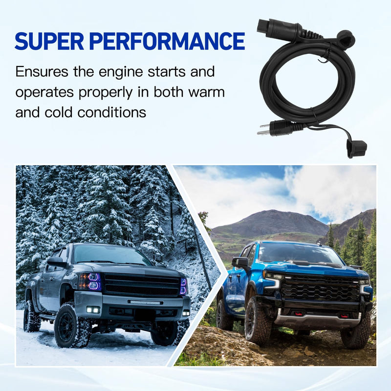 84564686 Engine Block Coolant Heater Cable Cord Compatible with Chevy Silverado 1500/LD/LTD 2019-2023, Silverado 2500/3500 HD Duramax Trucks 2020-2024