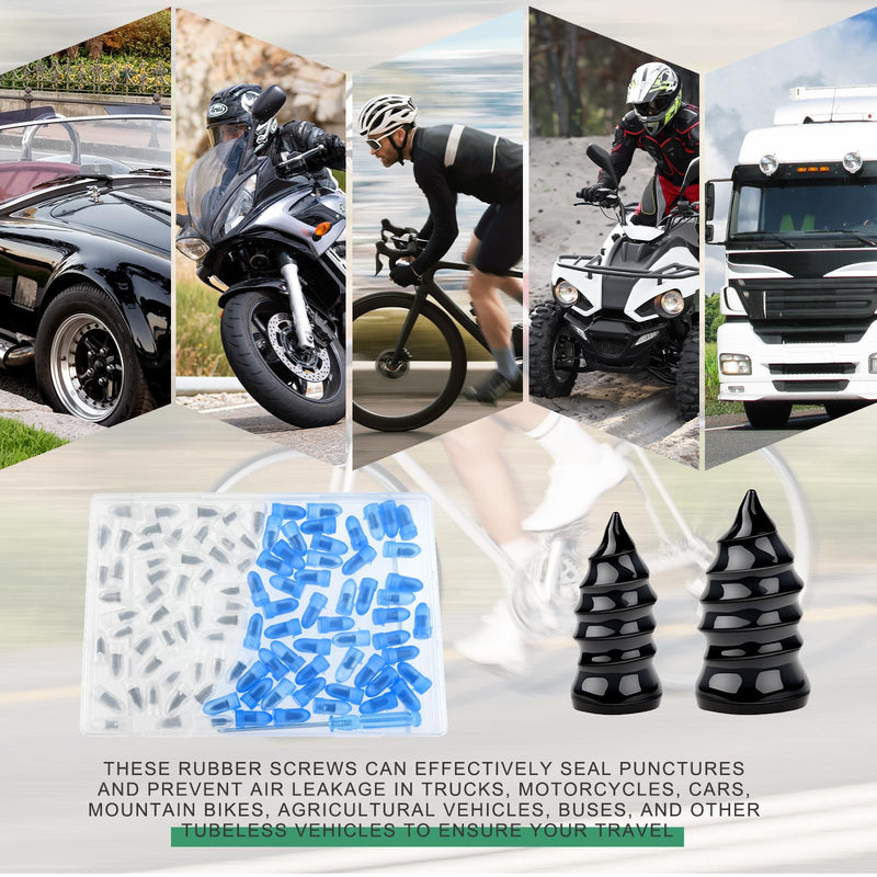 35 Pcs Tire Repair Rubber Nail Self Tapping Tire Repair Screws Kit for Trucks Motorcycles Cars and Other Vacuum Tire Vehicles 35