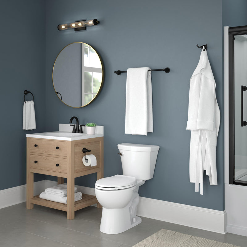 Delta Faucet Becker (1-Pack) Hand Towel Holder, Matte Black, Ring for Bathroom or Kitchen Sink, Wall Mounted BCK46-MB