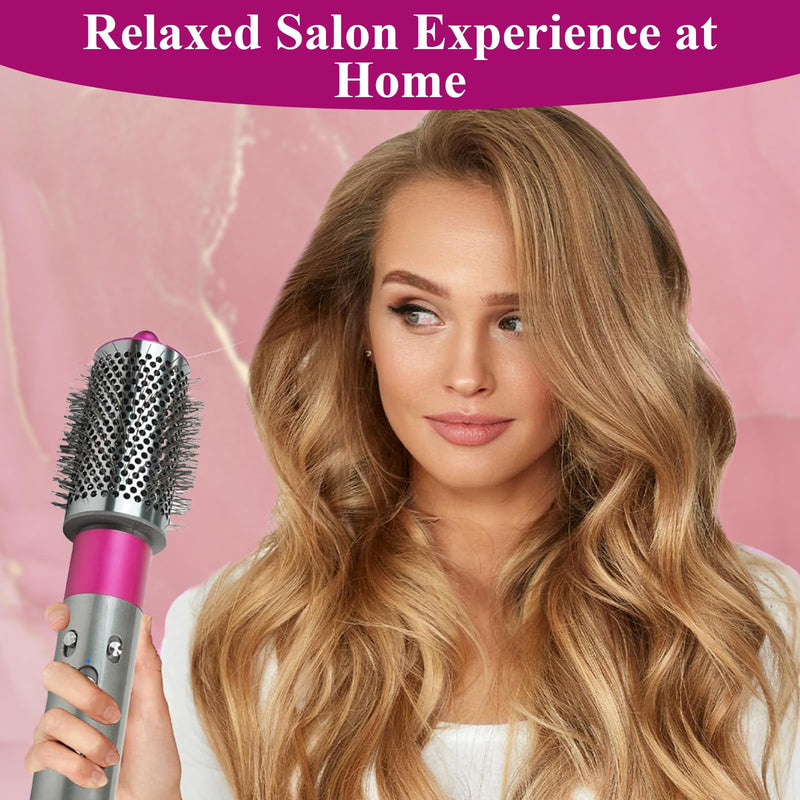  [AUSTRALIA] - ExcellaElite Round Volumizing Brush for Dyson Airwrap Hair Styler, Large Detachable Barrels Round Brushes Hair Styling Tool, Volumizer Attachment Tool for Limp Flat Hair, Rose