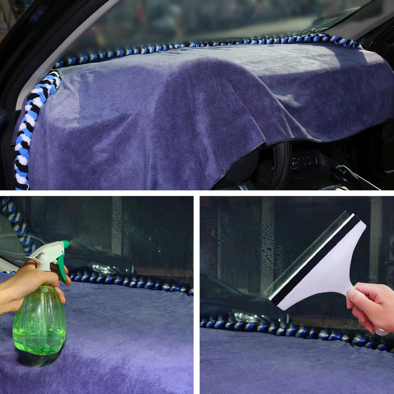 Car Window Tinting Dashboard Protecting Microfiber Towel,2-in-1 Super Absorbent Window Tint Fusion Towel Dash Cover and Soak Rope Tool for Vehicle Windshield Dash Window Scratch Free Tint Tools