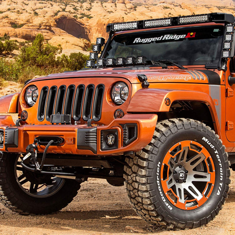 Rugged Ridge | Elite Euro Guard Kit, Fog Light | 11231.28 | Fits 2007-2018 Jeep Wrangler JK/JKU