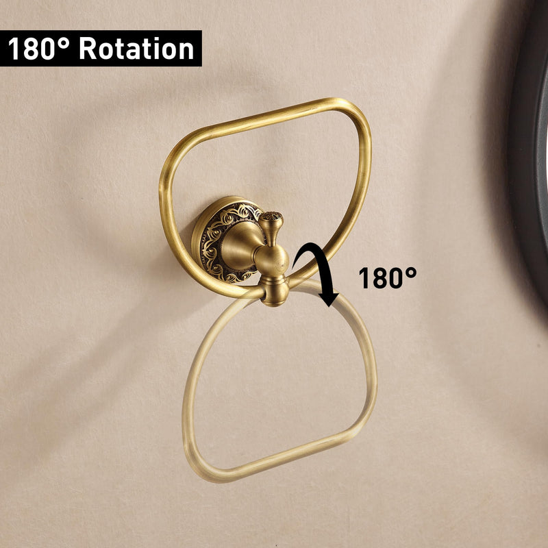 Antique Toilet Paper Holder Hand Towel Holder 2 Pieces Set Bathroom Hardware Towel Ring Tissue Roll Holder Toilet Tissue Holder Antique Bathroom Accessories Set Wall Mount Stainless Steel Antique B