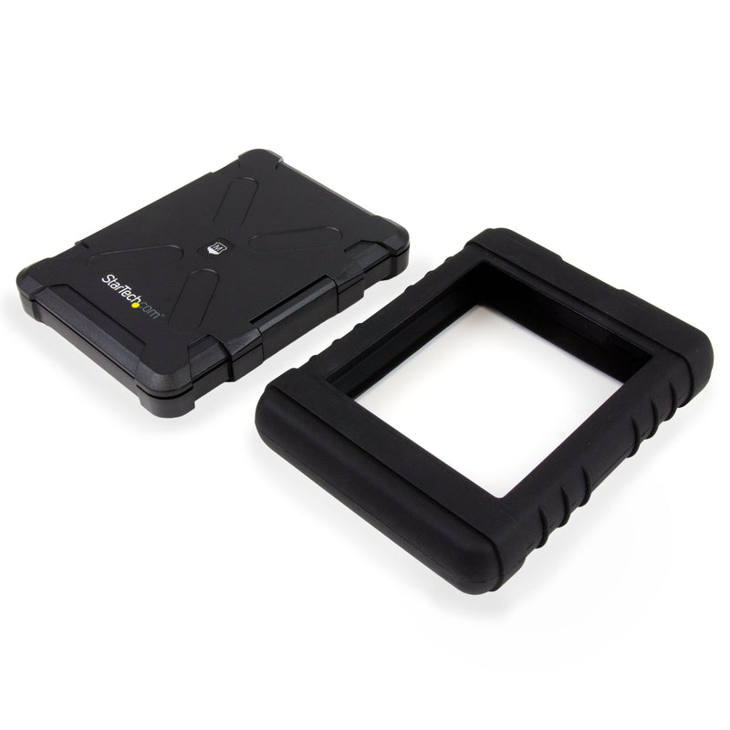 StarTech.com USB 3.0 to 2.5" SATA SSD/HDD Enclosure - UASP Enhanced External Hard Drive Enclosure - MIL-STD-810G Rated Case (S251BRU33),Black