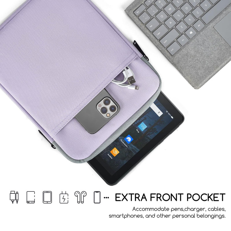 8" Tablet Sleeve for 2023 Lenovo Tab M9 9"/Tab M8 8",Amazon Kindle Fire 8/8 Plus 8" & Samsung Galaxy Tab A7 Lite 8.7"/Tab A 8.0" & iPad mini 6 8.3"/mini 5 4 3 2 1 7.9" Carrying Bag Case(Purple) 8 Inch Purple