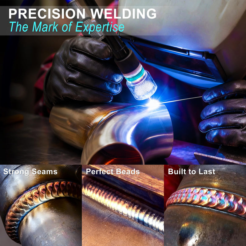 TIG Welding Tungsten Electrode 10 Pack 3/32" × 7" (Blue - 2% Lanthanated, WL20/EWLa-2) for AC/DC TIG Welding 3/32" Blue