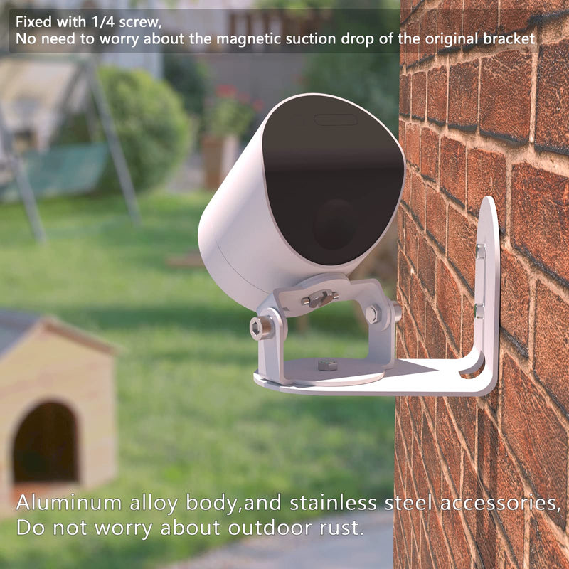 Teccle Metal Wall Mount for SimpliSafe Outdoor Camera, Anti-Drop, 360 Degree Adjustment Swivel Mount Bracket (Camera Not Included) (2 Pack) Pack of 2 (not included Camera)