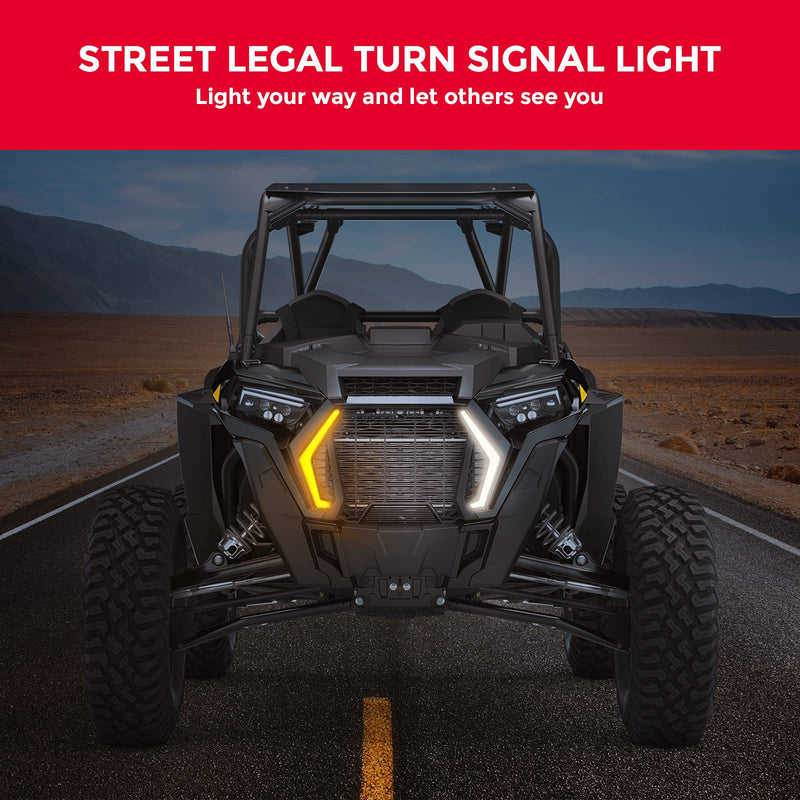 KEMIMOTO Fang Lights Accent Lights Compatible with Polaris RZR 1000 XP XP4 Turbo S 2023 2022 2021-2019/2024 RZR Trail S 1000 900 Accessories 2884871 IP67 LED Turn Signal Street Legal Light 2 pcs