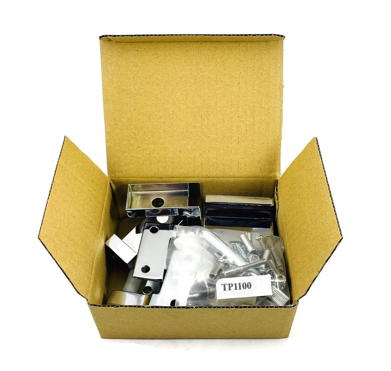 TP 1100 Toilet Partition Die Cast Zamac Complete Inswing Door Hardware Set, 1 in. Door 1-1/4 in. Pilaster 1 in. Inswing Chrome