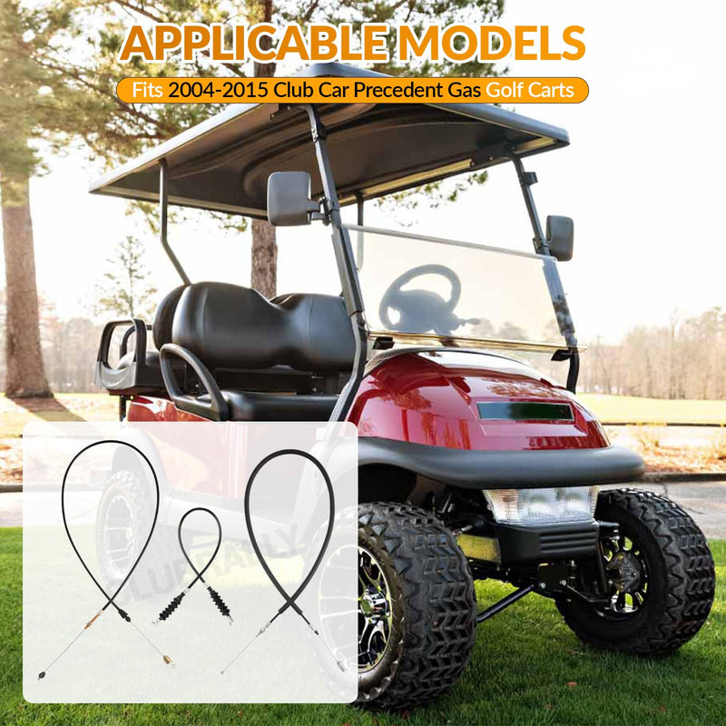 Club Car Precedent Gas Golf Cart Governor & Accelerator Throttle Cable Snap in Kawasaki FE290/FE350 2004-2015, Replace 102336001 102513102 102595101