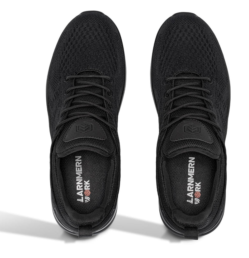 LARNMERN Women's Non Slip Work Shoes Chef Waterproof Sneaker | Slip-on for Kitchen Restaurant Food Sevice Chef Slip Resistant Water Resistant Walking Shoes Zapatos Trabajo Antideslizantes 8 Black