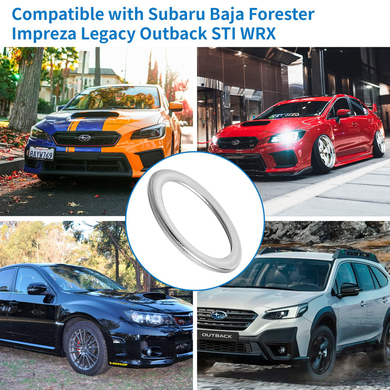 M20 Oil Drain Plug Gaskets Crush Washers Seals Rings for Subaru Baja Forester Impreza Legacy Outback STI WRX, Replacement for The Part # 11126AA000, Used for Oil Change, 10 Pack M20# 11126AA000