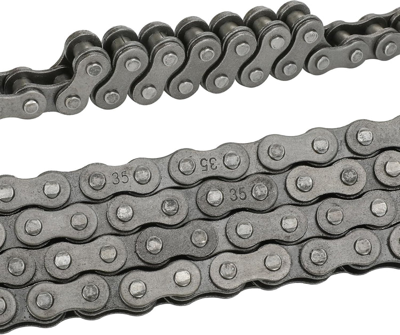 YOXUFA #35 Roller Chain for Mini Bike Coleman CT100U CC100X Baja Doodle Bug Dirt Bug Racer DB30 Motovox MBX10 MBX11 MMB80 Predator 79cc 97cc 100cc Engine Powersports Parts 140 Links Drive Chain