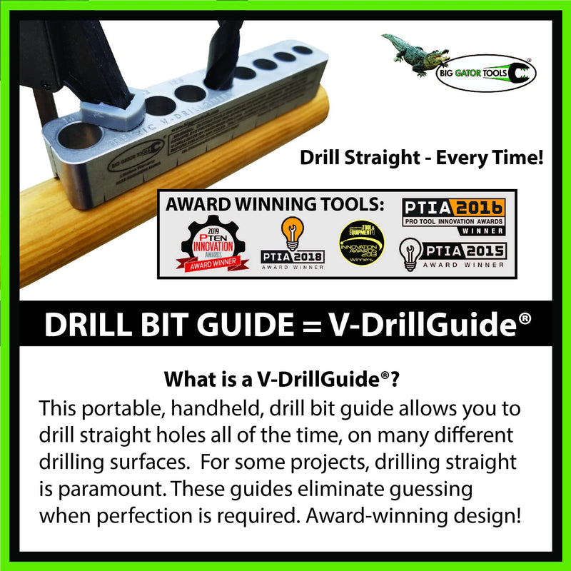 Standard V-DrillGuide® (33/64"-5/8") - Big Gator Tools Drill Bit Guide - STD3000DGNP
