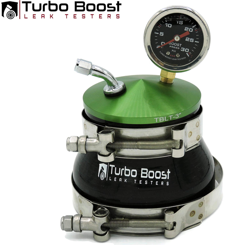 Turbo Boost Leak Testers 3" inch - 6061 Billet Aluminum - 30 PSI - Intake Charge Pipe Pressure Check - Includes Both Tire and 1/4" Air Fititng