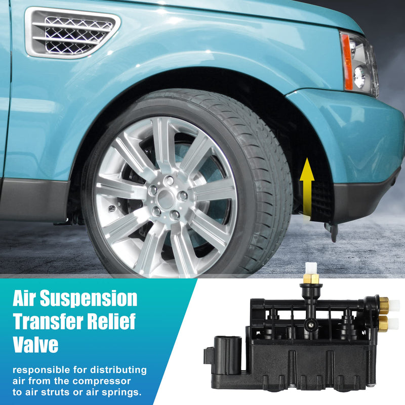 X AUTOHAUX RVH000095 Front Air Suspension EAS Valve Block Transfer Valve for Land Rover LR3 2005-2009 for Land Rover LR4 2010-2016 for Land Rover Range Rover Sport 2006-2013