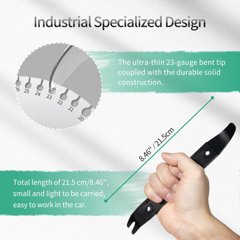 4140 Steel Durable Pay Bar,Multi-Function Trim Removal Tool for Compact Panel,Auto Trim Interior,Sheet Metal,Fasteners,Also for Bumper Retainer Clips-1PCS Black 1PCS