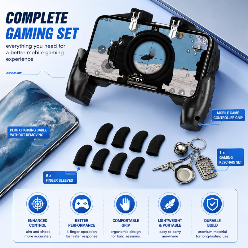 Pubg Mobile Controller,Pubg Mobile,Phone Controller,Control Para Telefono,Gatillos Para Celular Call Of Duty,Ergonomic Grip Design,For Pubg/apex/fortnitee/COD For 4.7-6.5 Inch Iphone & Android