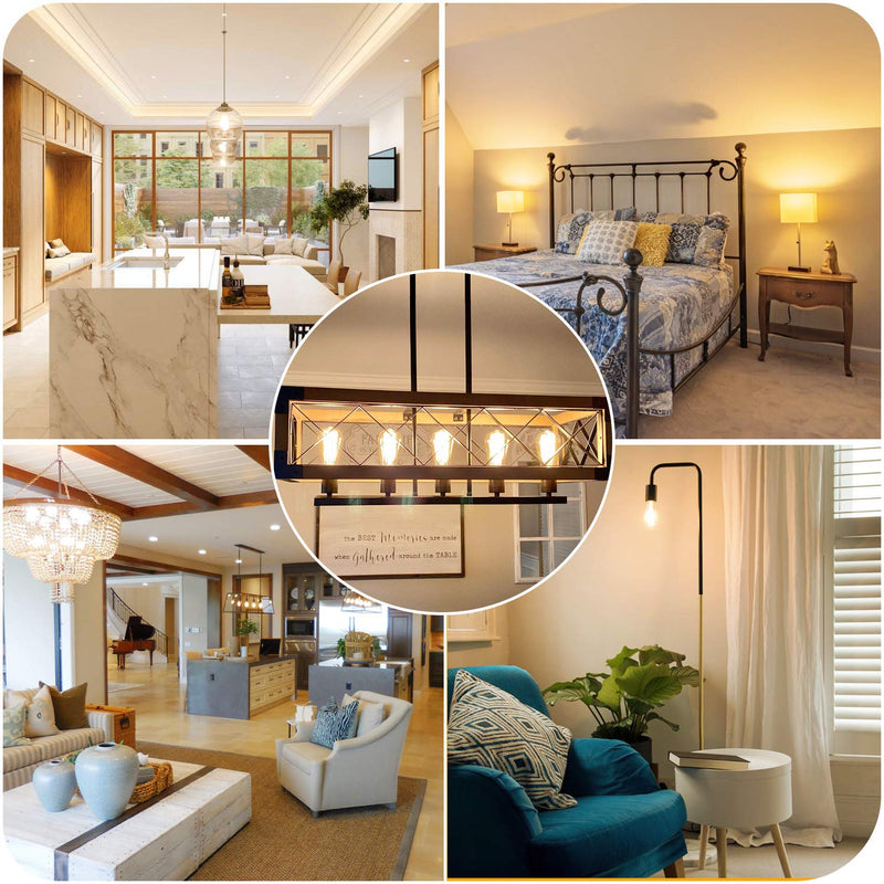 12Packs ST64 Large Vintage LED Edison Bulbs, 60W Equivalent 7W, 800Lumens, Dimmable Antique LED Filament, 2700K Warm White, E26 Medium Base Light Bulbs High Brightness Clear Glass for Bedroom Office Soft Warm White