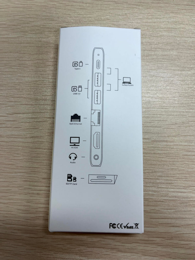 Surface Pro 11 10 9 Docking Station with 4K HDMI,USB-C Thunderbolt 4(8K Video+40Gbps+100W Power),100M Ethernet,USB3.0,SD TF Card Slot,3.5mm Audio,Triple Display for Surface Pro 11/10/9/X Accessories
