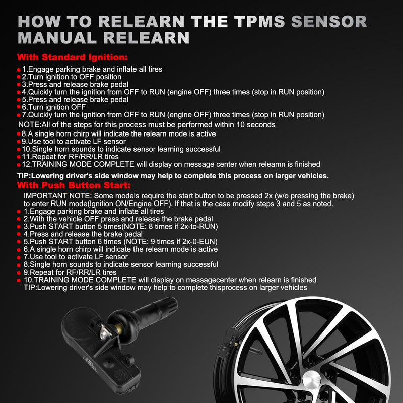 Pre-Programmed TPMS Sensor 13586335 GM 315Mhz Tire Pressure Monitoring Sensor Compatible with Chevy Silverado GMC Cadillac Buick Pontiac Saturn Hummber Saab OE#13598771 13598772 13581558 4 Pack