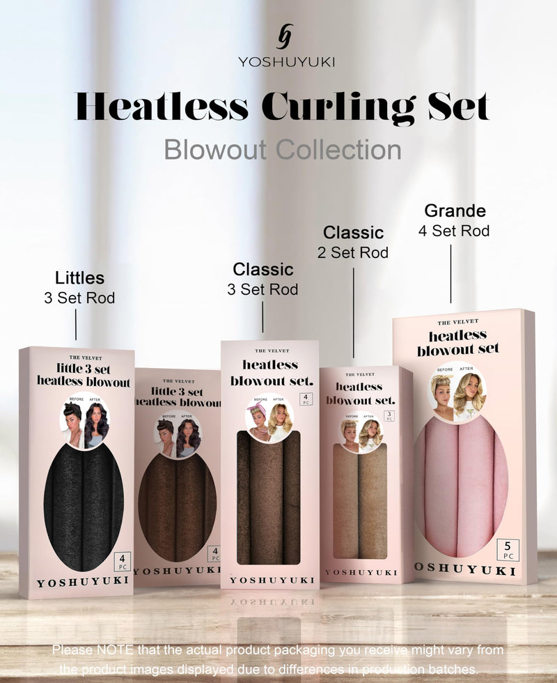 YOSHUYUKI Heatless Hair Curler to Sleep in No Heat Satin Heatless Curls Overnight Rods Curling Set Jumbo Large Foam Sponge Hair Rollers Curlers for Long Short Hair Volume Women Styling Tools Brown