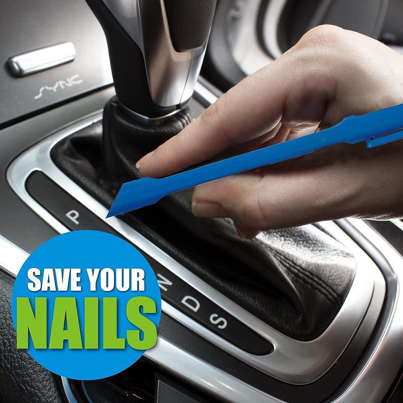 Scrigit Scraper No-Scratch Plastic Scraper Tool, 5 Pack - The Handy Multi-Use Scraping Tool for Removing Food, Labels, Stickers, Paint, Grease - Easy to Hold, Reaches Tight Spaces and Crevices