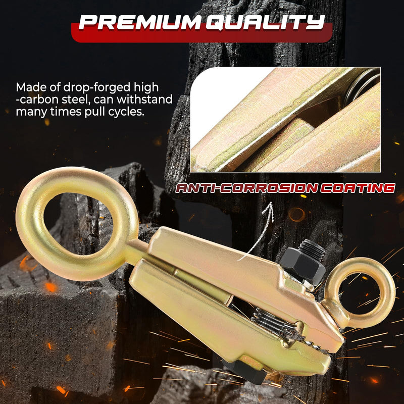 NATGAI 5 Ton 2-Way Auto Body Clamp, Self-Tightening Frame Pull Clamp Grips for Collision Repair, Sheet Metal Maintenance & Car Door Fender Edge Repair, Auto Body Repair Tool with Small Mouth Design