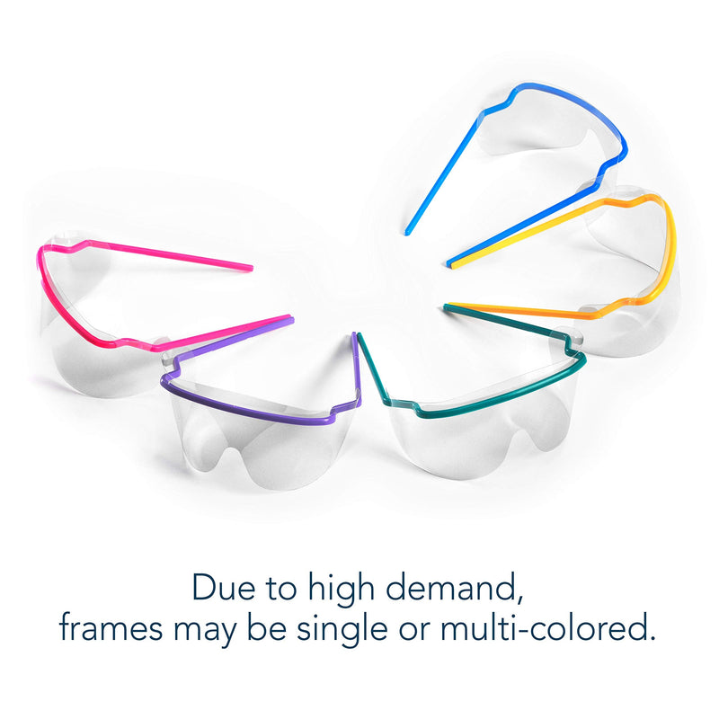 TIDIShield Assemble ‘n Go Eye Shield Frames (Case of 100) ― for Use with 9210-100 Lenses ― Protective Eyewear – PPE – Medical Office – Dental Office – Clinic – Pharmacy ― Homecare Product (9211-100)